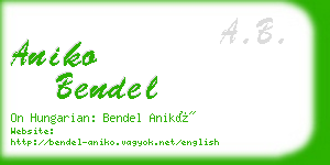 aniko bendel business card